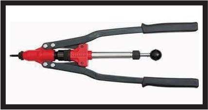 Hand Rivet Guns – Lever Action Pop Rivet Tools for Quick Sheet Metal and Panel Fastening – 2.4-5.0mm Capacity, Ergonomic Handle, Interchangeable Nosepieces for Standard, Sealed and Large Flange Rivets